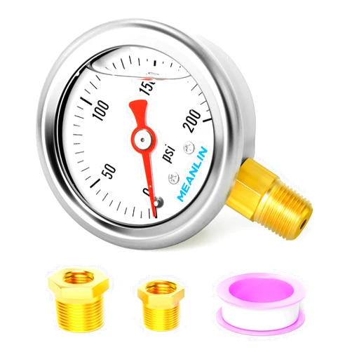 MEANLIN MEASURE 0~200Psi Stainless Steel 1/8