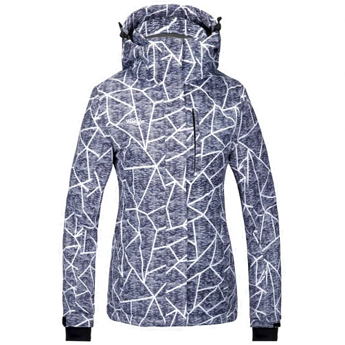 Wantdo Women's Waterproof Ski Jacket Windproof Print Fully Taped Seams Snow Coat Warm Winter Windbreaker