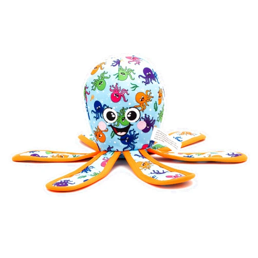The Worthy Dog Otis Octopus Durable Strong Squeaky Dog Toy - Soft and Safe for Indoor Play, Tough Enough for Outdoor Fun - Blue