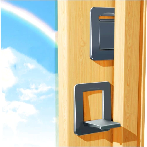 APKULEEP Sliding Door Locks, Baby Safety Mental Slide Glass Locks for Windows Child Proof No Drilling Tools Needed (4Pcs)
