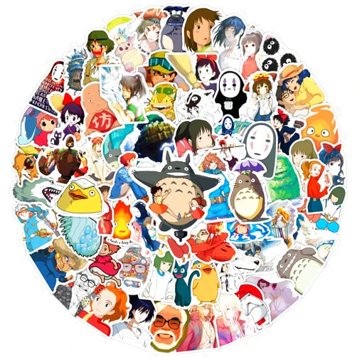 Lumoaster 100 PCS Cute Anime Stickers Japanese Cartoon Stickers|Kawaii Studio Stickers Vinyl Waterproof Stickers for Laptop Guitar Water Bottle Luggage Bike Scrapbook Skateboard|Gift for Kids Teen Girls Adults
