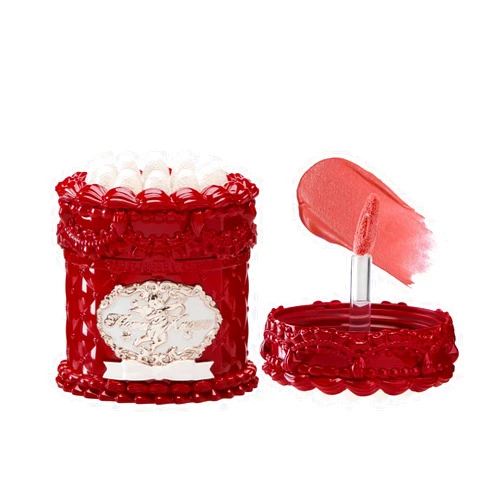 Flower Knows Strawberry Cupid Cake Lip Cream,Long Lasting Coral Red Matte Lipstick,Hydrating Lip Stain,Transfer & Smudge-Proof Velvet Liquid Lipstick for Girls&Women,0.17 Fl Oz(V07 Fig)