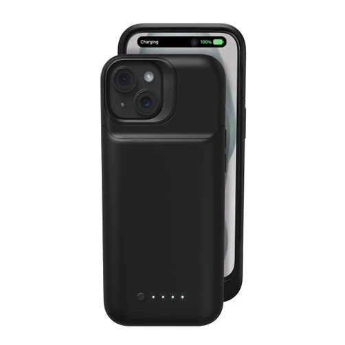 mophie Juice Pack iPhone 15 Battery Case - Legendary Power & Protection - Up to 50% Extra Battery, 6ft Drop Safety, Eco-Friendly Design, Black
