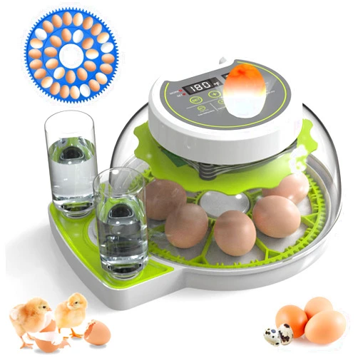 WISMOIER 8 Egg Incubator for Hatching Eggs,Chicken Incubators with Auto Turning,Humidity and Temperature Control,Egg-Candler,Auto Water Bottle Refil,360° View with Clear Window for Quail Duck