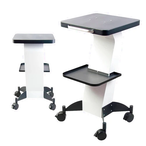 BRÜUN Beauty Trolley Salon Rolling Cart – A White Color Moveable Esthetician Machine Cart with Additional Tray, Wheels, and Stand – Mobile cart of Aluminum Alloy for Spa and Salon