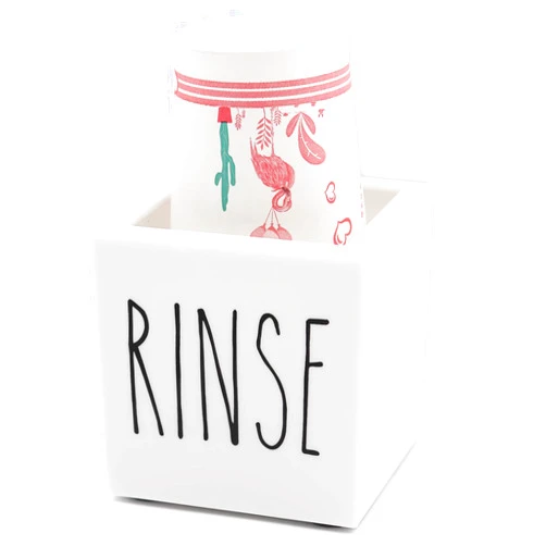 Dnoifne White Acrylic Dixie Cup Dispenser, Disposable Paper Cup Dispenser Storage Holder, 3/5 oz Dixie Cup Holder, Bathroom Paper Cup Rinse Organizer, Disposable Cup Caddy, Water Dispenser Cup Holder