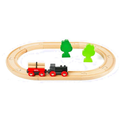 BRIO World - 33042 Little Forest Train Set - Premium 18-Piece Wooden Toy Train Set with Track and Accessories | Perfect for Kids Ages 3 and Up | FSC Certified for Sustainability