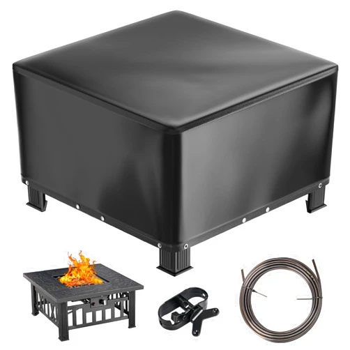 Cuverc Square Fire Pit Cover 36 Inch Heavy Duty Outdoor Fire Table Cover 100% Waterproof Gas Firepit Cover Three-Layer Composite Material No Fading Solo Stove Cover (36