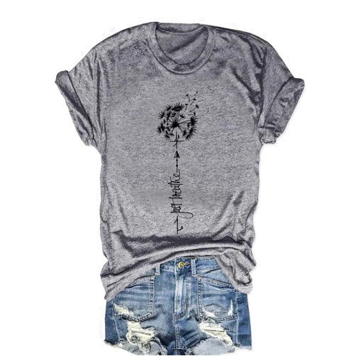 Intheface Womens Flower T Shirt Vintage Wildflowers Printed Graphic Tee Casual Botanical Short Sleeve