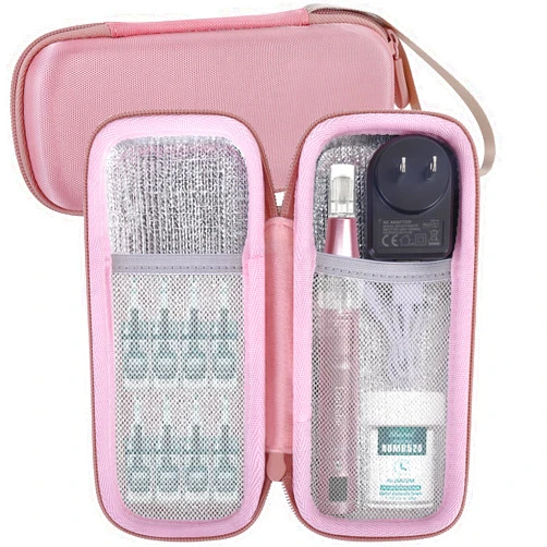 Aenllosi Hard Case Compatible with Professional Microneedling Pen and Replaceable Cartridges,Holder for Electric Wireless Derma Pen(Rose Pink,Case Only)