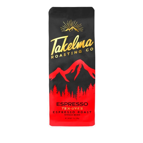 Takelma Roasting Company Takelma Roasting Co., Whole Bean Espresso Roast, Bold and Intense Flavor, 100% Arabica Beans, Perfect for Espresso and Drip Coffee Makers, 12 oz.