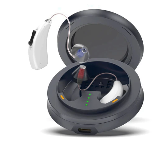 BSLLTER Grehge ng Aids for Seniors Adults with Hearing Loss, Receiver-In-Canal(RIC) Hearing Aids Rechargeable with Three Noise
