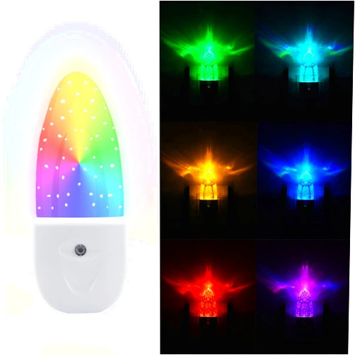 REMINDA Color Changing Night Lights Plug into Wall, 4 Pack, RGB Led Nightlights with Light Sensors, Plug in Night Light for Kids Room, Bedroom, Bathroom, Automatic Nightlight for Children, Adults, Girls