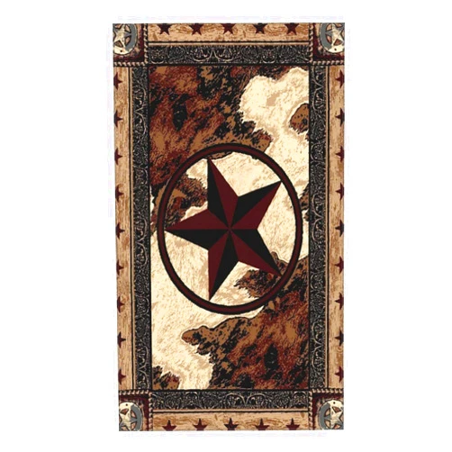 COVASA Brown Hand Towels for Bathroom,Set of 2,Western Texas Star Vintage Style Stars On Wood Panel Print Rustic,Soft Absorbent Small Bath Towel Kitchen Dish Guest Towel Home Decor 15.7
