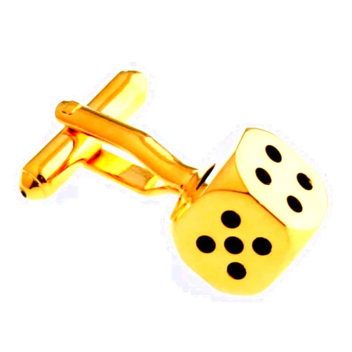 MRCUFF Dice Die Gambling Craps Pair Cufflinks in a Presentation Gift Box & Polishing Cloth