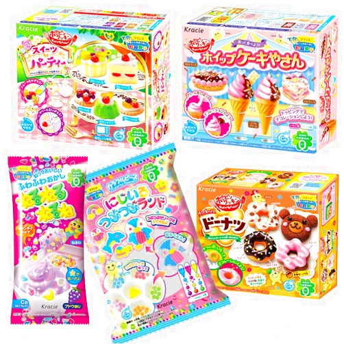 Popin' Cookin' Popin Cookin Assorted DIY Candy kit (Set of 5) Japanese Candy with Imabari towel