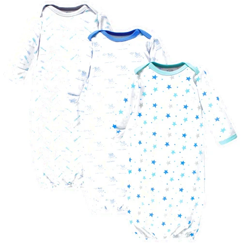Luvable Friends Baby Girls' Cotton Gowns