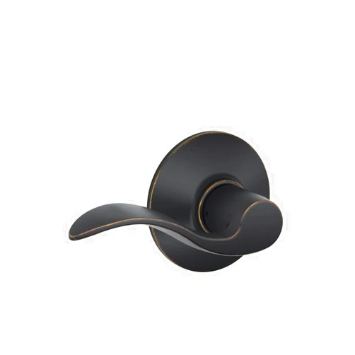 Schlage F10 ACC 716 Accent Door Lever, Hall & Closet Passage Lock, Aged Bronze