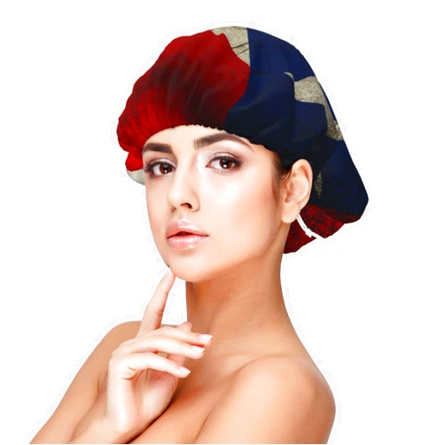 Shudianhkqwe Llama Pattern Satin Bonnet For Women&Men- Hair Protection Sleep Cap With Tie Band For Curly Hair, Puerto Rican Flag