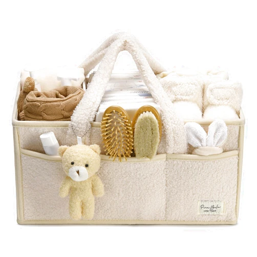 PeraBella Baby Diaper Caddy Organizer for Changing Table, Baby Storage Basket for Diapers and Baby Wipes, Gift for Baby Shower, Car Caddy Organizer, Nursery Diaper Organizer, Portable Diaper Storage