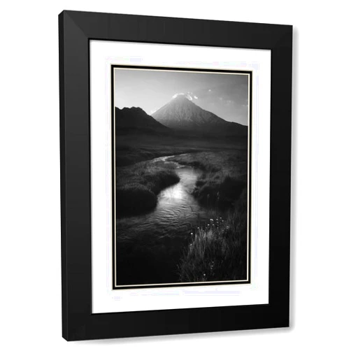 ArtDirect Leading To Mount Damavand 14x18 Black Modern Wood Framed with Double Matting Museum Art Print by Behzad, Majid