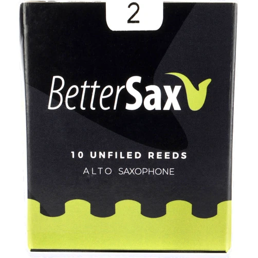 BetterSax Premium Quality Alto Saxophone Jazz Cut Reeds – Strength 2.0 – 10-Pack – Exceptional Sound, Durability, and Precision for Professional Musicians and Enthusiasts
