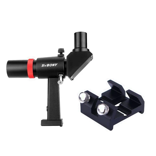 SVBONY SV182 Finderscope, Right-Angle Correct-Image Optical Finder, 6x30 Finder Scope for Astronomy Telescope Bundle with Universal Dovetail Base, Finderscope Mount Bracket, for Installation of Finder