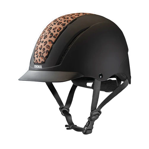 Troxel Spirit Full Coverage Horse Riding Helmet, Low-Profile & Adjustable Design, Safety Horseback Riding Gear, Small (6-1/2-6-7/8), Sahara Leopard