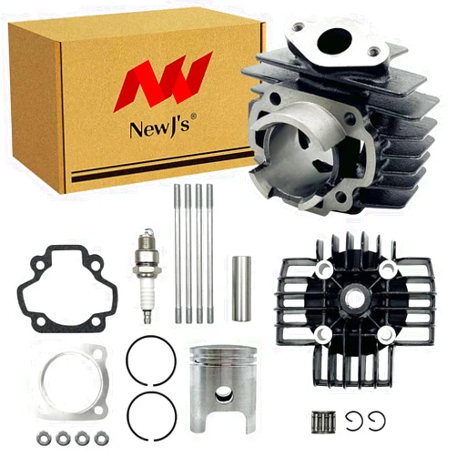 NewJ's 44mm Cylinder Head Piston Rings Gasket Top End Kit Set Fit for Yamaha YT60 YT 60 Tri-Zinger 1984-1985