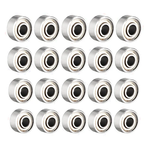 uxcell 693ZZ Deep Groove Ball Bearing Double Shield 693-2Z 2080093, 3mm x 8mm x 4mm Carbon Steel Bearings (Pack of 20)