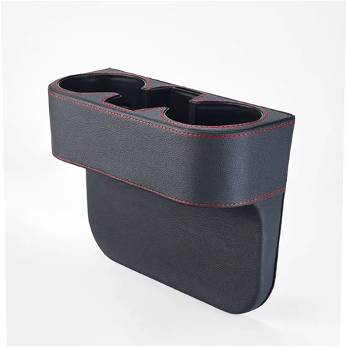 LMDMML Car Cup Holder Seat Gap Organizer for Explorer/Everest/Tourneo/EVOS/Focus/Focus/Electric Horse, Side Insert Center Console Gap Filler Storage Box,A Black