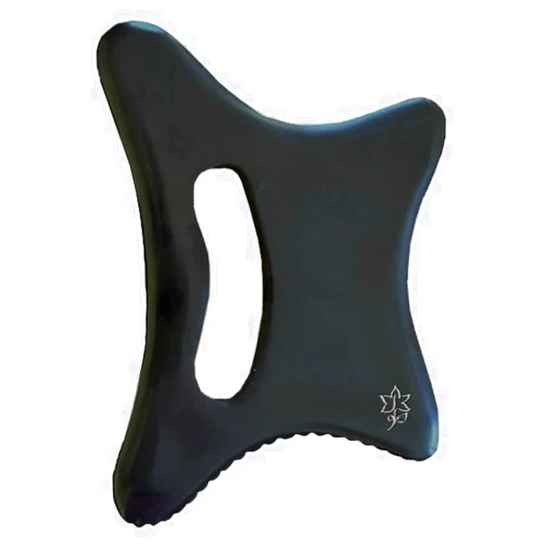IVY Skin Ivy Full Body Gua Sha Tool and Facial Massage Tools, Jade Bian Stone Dry Brush Handle Guasha Scraping for Back, Neck, Face, Legs, and Stomach Massager for Lymphatic Drainage & Cellulite (Large, 7')