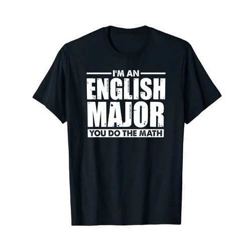 Nerdy Literary Essentials For Banned Book Reading I'm An English Major You Do The Math - Funny Literary Joke T-Shirt