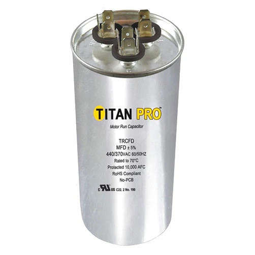 CAI - TITAN PRO Titan TRCFD6010 Dual Rated Motor Run Capacitor Round MFD 60/10 Volts 440/370
