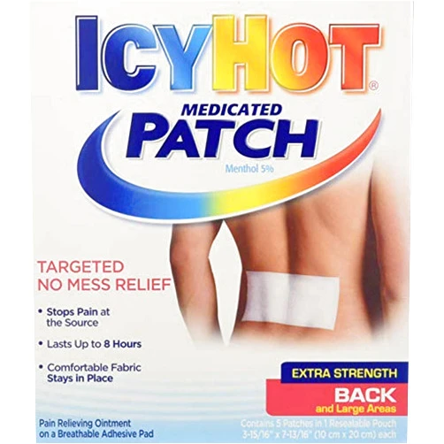 Icy Hot Medicated Patch, Large, 5 Count (Pack of 6) (30 Patches) (Extra Strength) – Packaging may vary