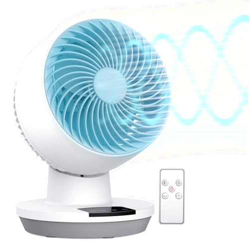 Mirdred Air Circulator Fan, 11 Inch Oscillating Table Fan with LED Display, 70ft Powerful Airflow, 120° Adjustable Tilt, 8H Timer, 3 Speeds, Quiet Desk Fan for Living Room, Office, Home