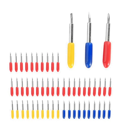 Bonlting 50 Pcs Cutting Blades for Cricut Explore Air/Air 2 Maker Expression 10Pcs 30°Standard Blaeds,30Pcs 45°Standard Blades and 10Pcs 60°deep Cutting Blades