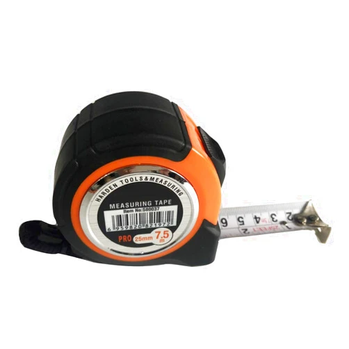 Edward Tools Harden Pro Measuring Tape 25 FT- Quick Retractable Measuring Tape Standard and Metric - Centimeters and Inches - Quick Mark Blade - Heavy Duty Rubber Shock Proof Case - Belt Clip