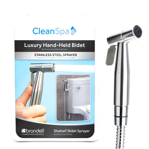 Brondell CSL-40 CleanSpa Luxury Hand Held Bidet Shattaf Sprayer, Silver