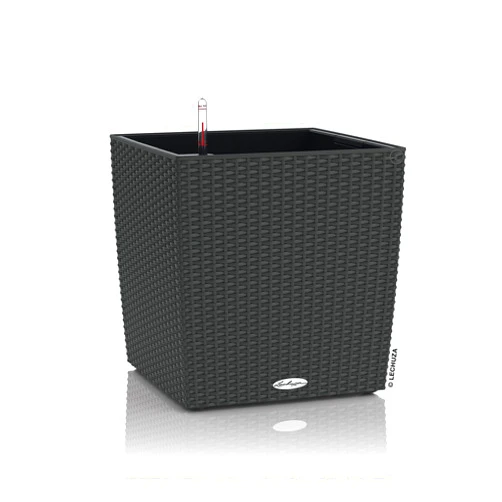 Lechuza 15382 Cube Cottage 40 Self-Watering Planter for Indoor and Outdoor Use, 15