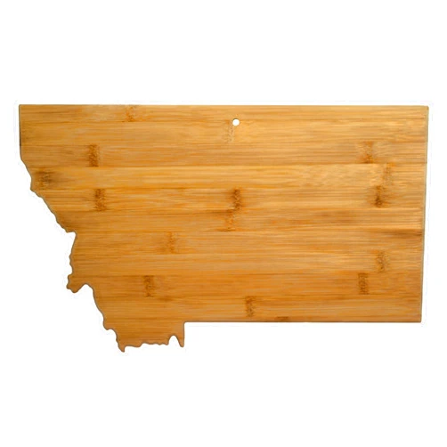 Totally Bamboo Montana State Shaped Bamboo Serving and Cutting Board