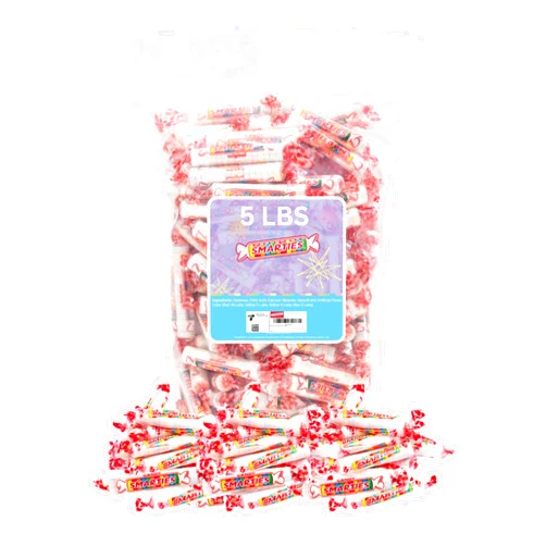 Smarties Candy Bulk Rolls Original Flavor - Gluten & Vegan Free - Classic Sweetness From Family Owned Company Since 1949, Peanut Free & Dairy Free - Perfect Halloween Candy - 5 Pound Bag