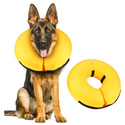MUKSIRON Recovery Collar for Dogs,Soft Protective Inflatable Dog Cone Collar for After Surgery, Adjustable Elizabethan Collar for Small/Medium/Large Dog and Cats to Prevent from Scratching & Biting
