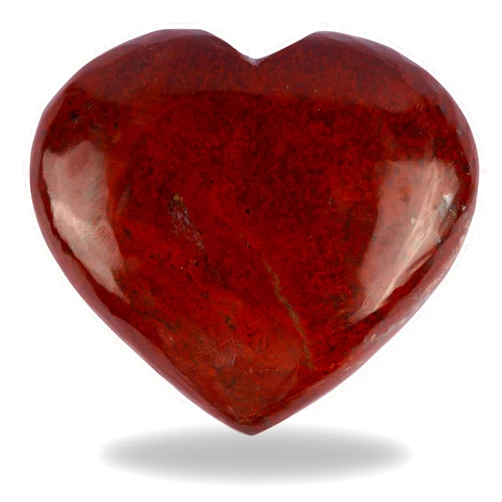 Wish Well Red Jasper Heart Palm Stone, Heart Shaped Crystals and Healing Stones- Pocket Worry Stone for Anxiety and Stress Relief - Healing Crystals for Meditation, Reiki, Spiritual and Crystal Gifts