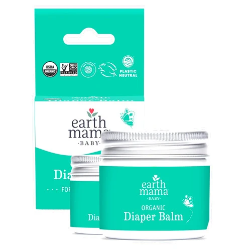 Earth Mama Organic Diaper Balm 2-Ounce | Diaper Cream for Baby | EWG Verified, Petroleum & Artificial Fragrance-Free with Calendula for Sensitive Skin (2-Pack)