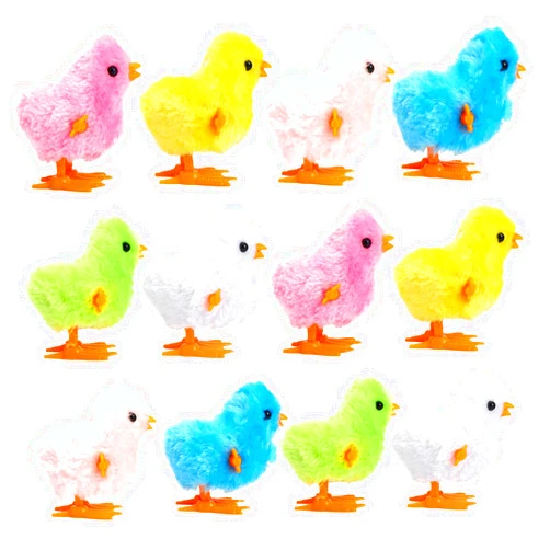 CUTE STONE 12 PCs Jumping Chick Wind Up Toys Novelty Hopping Windup Toy for Kids,Boys and Girls