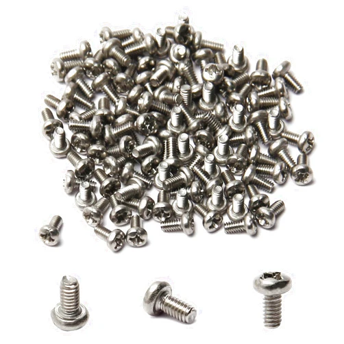 MroMax M2 x 4mm Machine Screws Pan Phillips Cross Head Screw 304 Stainless Steel Fasteners Bolts Silver Gray 100Pcs