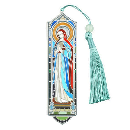 Feimeng jewelry Divine Virgin Mary Bookmark with Tassel - Exquisite Design Book Marks for Women Men, Gift for Book Lovers