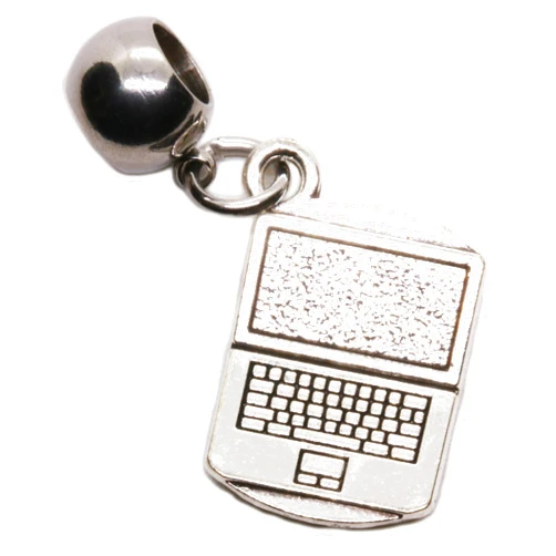 Dave The Bunny Elegant Laptop Computer Charm - Mini Laptop Jewelry Accessory for Women - Computer Jewelry Pendant - Mini Computer Adornment for Personalization - Stylish Laptop Decoration