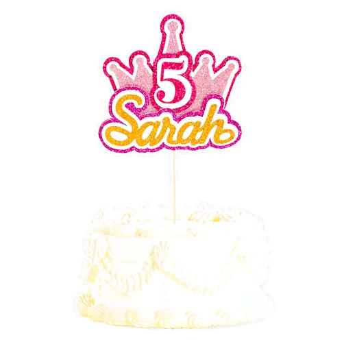 DOLPHIN CUSTOM Crown Cake Topper for Birthday Party Decorations